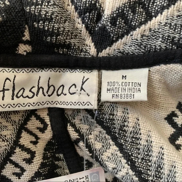 Flashback Vintage Cropped Tapestry Blazer Single Button Size M Cotton NWT - Picture 7 of 8